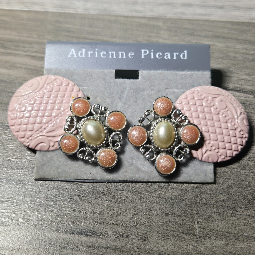 Adrienne Picard Set Of 2 Earrings Costume Jewelry